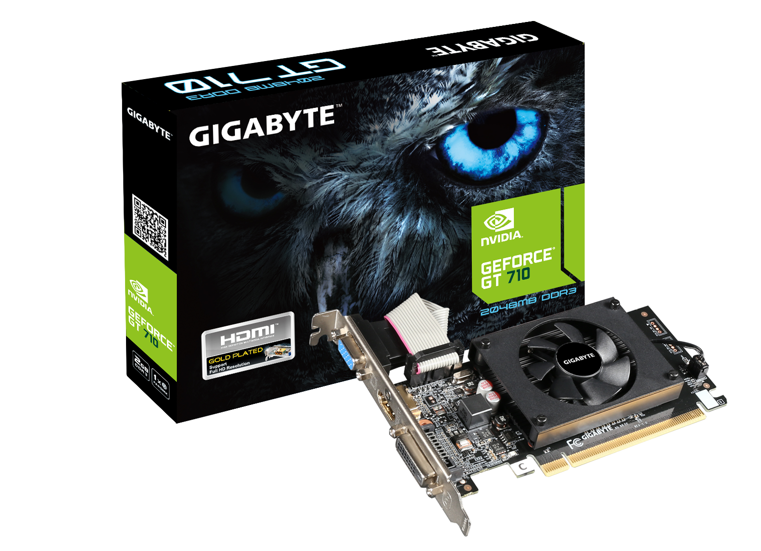 Vga Placa De Video Gigabyte Geforce Gt 710 Gddr3 2gb Lp