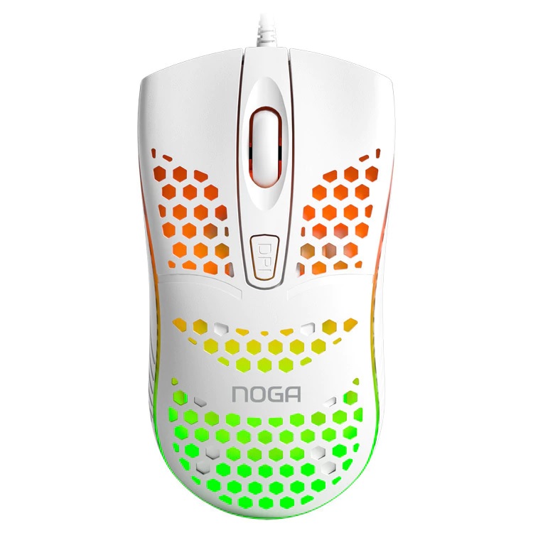 MOUSE GAMER NOGANET RGB 1600 DPI BLANCO
