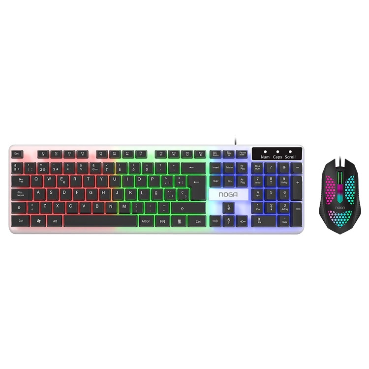 COMBO GAMER NOGANET TECLADO + MOUSE RETROILUMINADO NEGRO