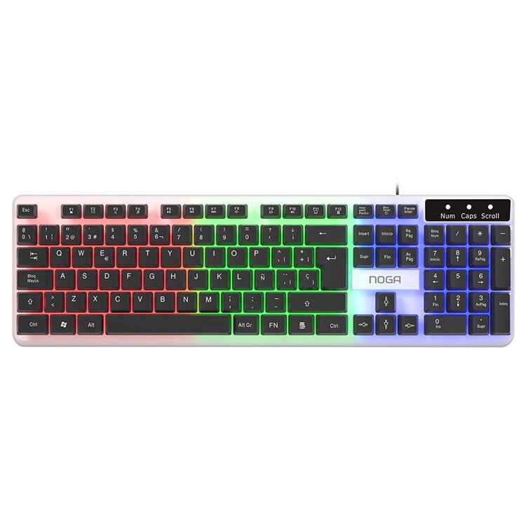 Combo Gamer Noganet Teclado + Mouse Retroiluminado Negro
