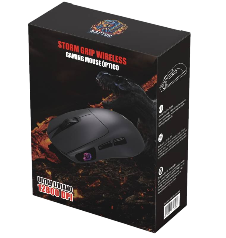 MOUSE RAPTOR STORM GRIP WIRELESS 12800DPI