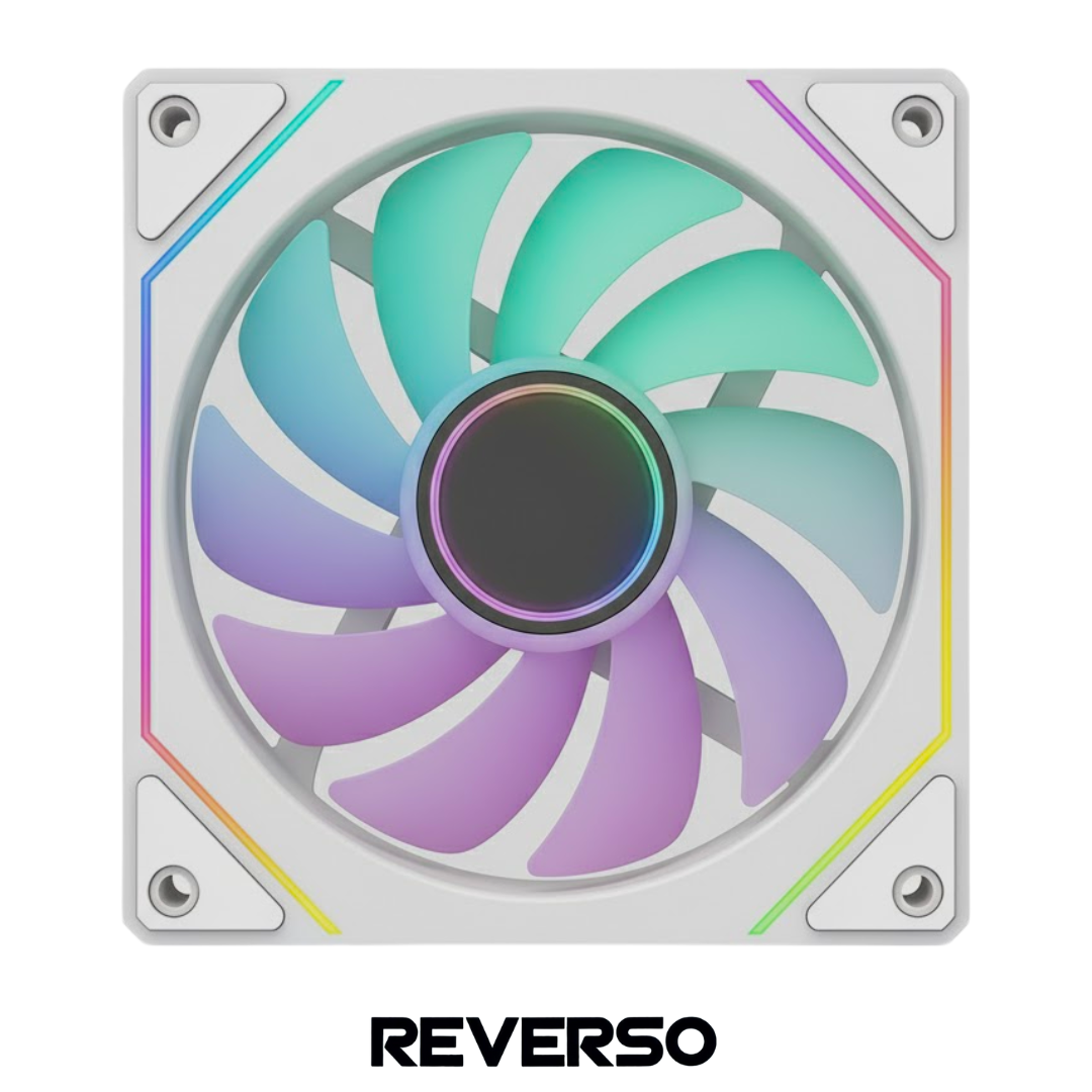 Fan Noxi Gaming Ifrit Reverso Blanco - Pwm - 3pin Argb