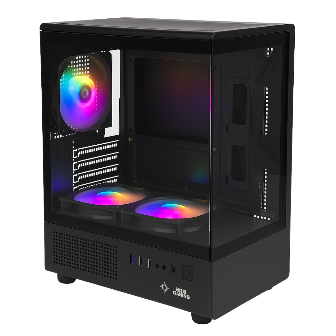 Gabinete Noxi Kurt 3 Fanes + Fuente Noxi 500w