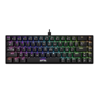 Teclado Gamer Raptor Fireclaw M68 Mecanico Retroiluminado Switch Red Outemu