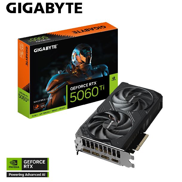 PLACA DE VIDEO GIGABYTE RTX 5060TI WONDFORCE 8GB OC