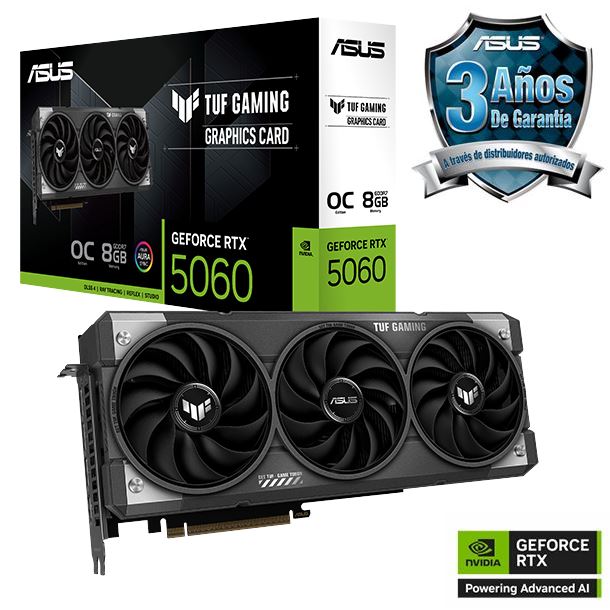 PLACA DE VIDEO ASUS TUF GAMING RTX 5060 8GB OC GDDR7