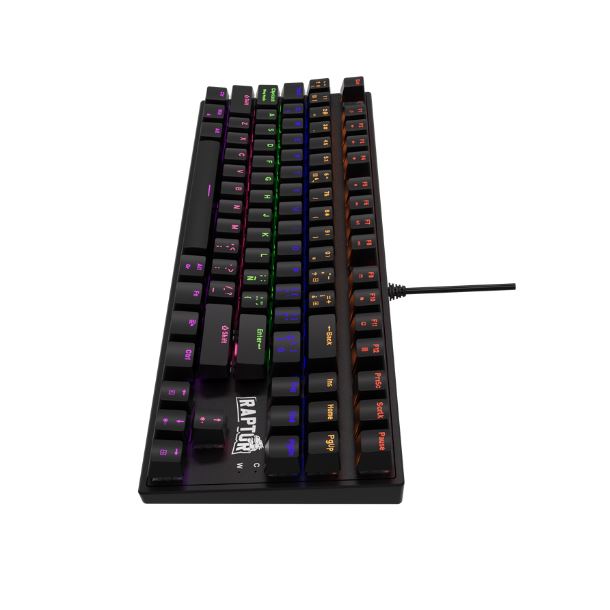 TECLADO GAMER RAPTOR FIRECLAW M87 MECANICO SWITCH RED OUTEMU 