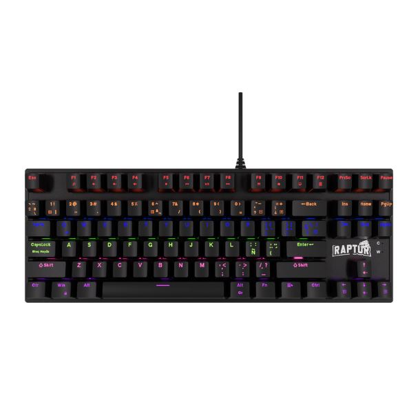 TECLADO GAMER RAPTOR FIRECLAW M87 MECANICO SWITCH RED OUTEMU