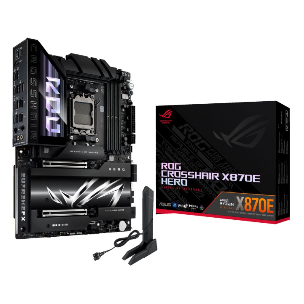 MOTHERBOARD ASUS AM5 ROG CROSSHAIR X870E HERO DDR5 BOX ATX