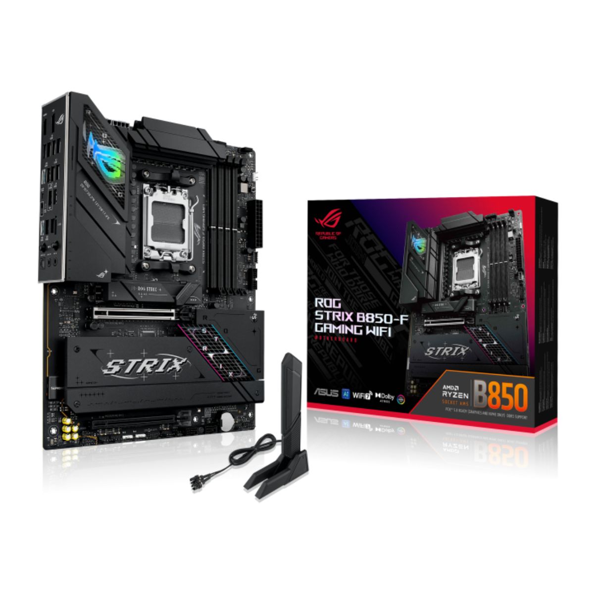 Motherboard Asus Am5 Rog Strix B850-f Gaming Wifi Ddr5 Click Gaming