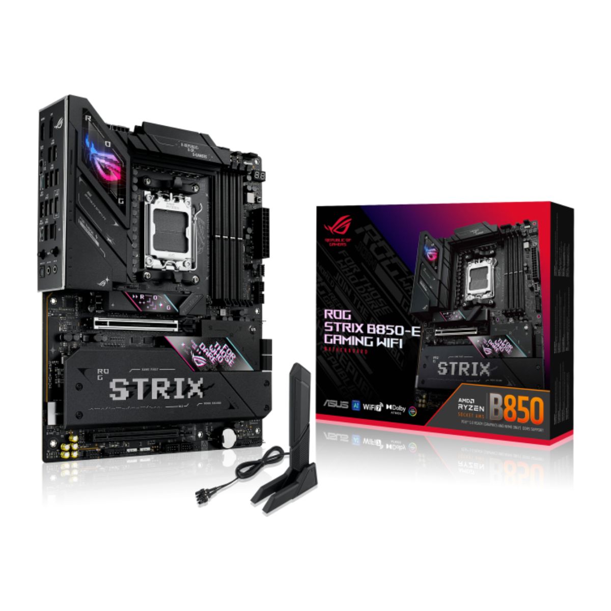 MOTHERBOARD ASUS AM5 ROG STRIX B850-E GAMING WIFI DDR5 BOX
