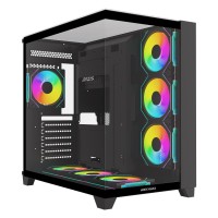 GABINETE ARKHAM MINOR BK 7*FAN ARGB ATX