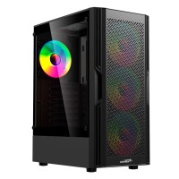 GABINETE SENTEY HUNTER BLACK - 4 FANS A-RGB