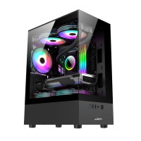 GABINETE SENTEY H10 BLACK - INCLUYE 5 FANS ARGB