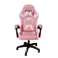 SILLA GAMER SYX GC-S02 PK WH ROSA BLANCO RGB
