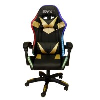 SILLA GAMER SYX GC-S02 BG NEGRA DORADA RGB