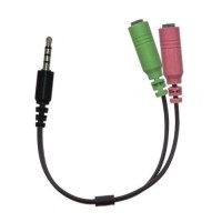 ADAPTADOR GENIUS AUDIO Y MICROFONO A MINIPLUG