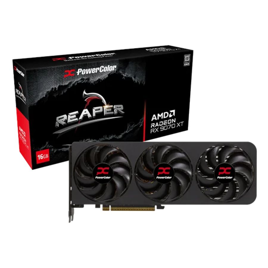 Placa de Video Powercolor Reaper AMD Radeon RX 9070 XT 16GB GDDR6