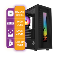PC GAMER AMD RYZEN 5 8600G  16GB RAM  480GB NVME SSD  550W 80+