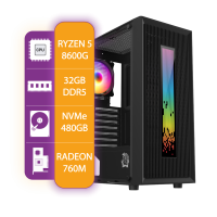 PC GAMER AMD RYZEN 5 8600G  32GB RAM  480GB NVME SSD  550W 80+