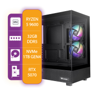 PC ARMADA GAMER AMD RYZEN 5 9600  RTX 5070  32GB RAM  1TB NVME GEN4  750W 80+ GOLD