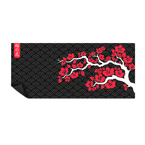 MOUSEPAD SAKURA TREE BLACK AND RED 90X40 MPTGS