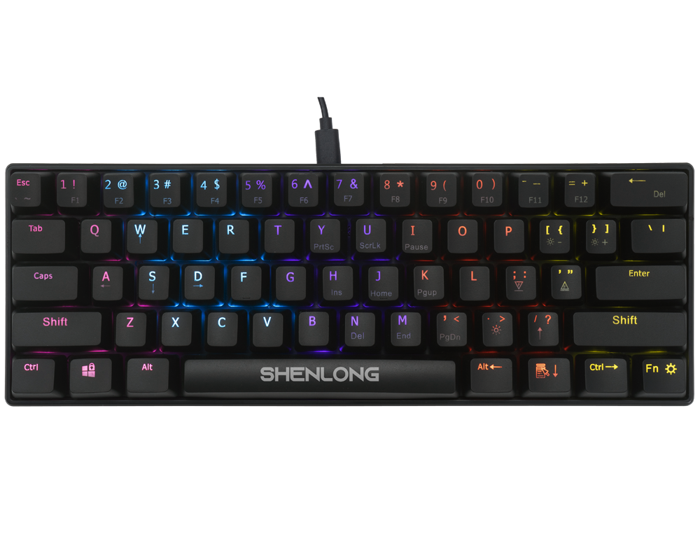 TECLADO MECANICO 60% SHENLONG UMK 6100 SB,