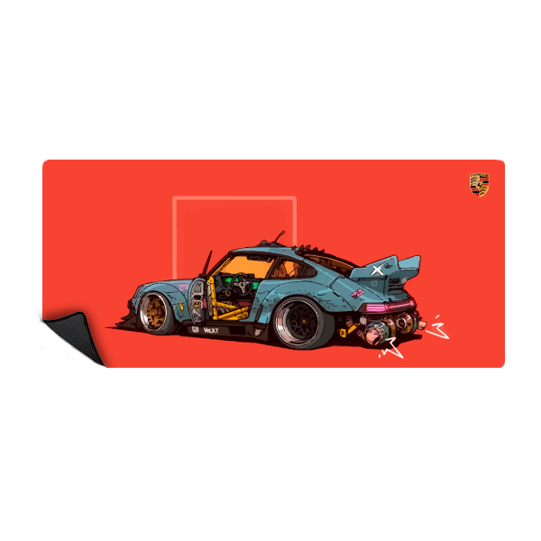 MOUSEPAD PORSCHE CARTOON 90X40 MPTGS