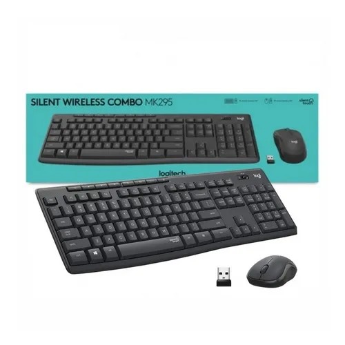 COMBO TECLADO + MOUSE INALÁMBRICO LOGITECH MK295 SILENT NEGRO