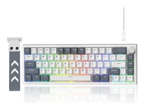 TECLADO MECANICO 60 WOMIER VK-66 PRO 60% ORDINARY GRIS