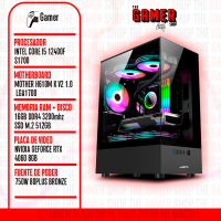 PC GAMER  INTEL I5 12400F - RAM 16GB - 512GB M.2 - RTX 4060 8GB  N120 + WINDOWS11