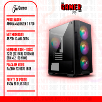PC GAMER  RYZEN 7 - 32GB RGB - 1TB M.2 - RX 9070 16GB  N140 + WINDOWS11