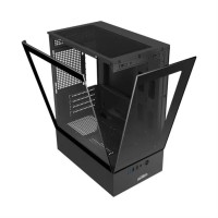 GABINETE SENTEY H10 BLACK VIDRIO TEMPLADO.