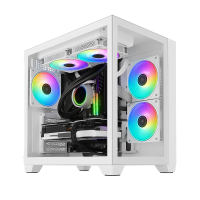 GABINETE SENTEY H30 WHITE VIDRIO TEMPLADO PECERA S/COOLERS.
