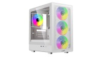 GABINETE MESH SENTEY M25 WHITE + 4 COOLERS ARGB.