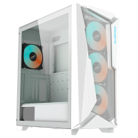 GABINETE C301 GLASS WHITE TOWER ARGB MESH FAN X4 GIGABYTE