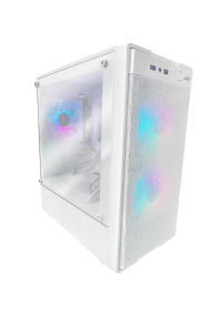GABINETE SENTEY M12 WHITE MESH + 3 COOLERS A-RGB.