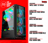 PC GAMER | INTEL i3 10° - RAM 16GB - 512GB M.2 - GTX 1660 SUPER 6GB | N100 + WINDOWS11