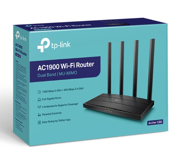 TP-LINK ROUTER ARCHER C80 AC1900