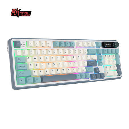 Teclado Royal Klugde Rks98 Wireless Light Cloud Switch Brown