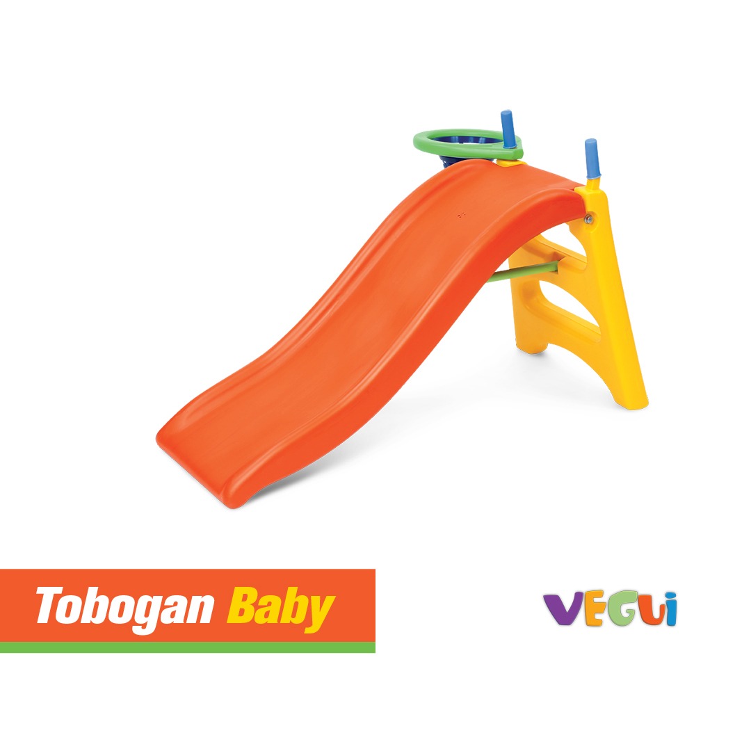 Tobogán Babys  105 x 34 x 58 con aro de básquet 