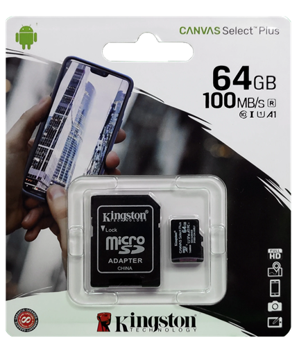 MICROSD KINGSTON 64GB 100MB/s