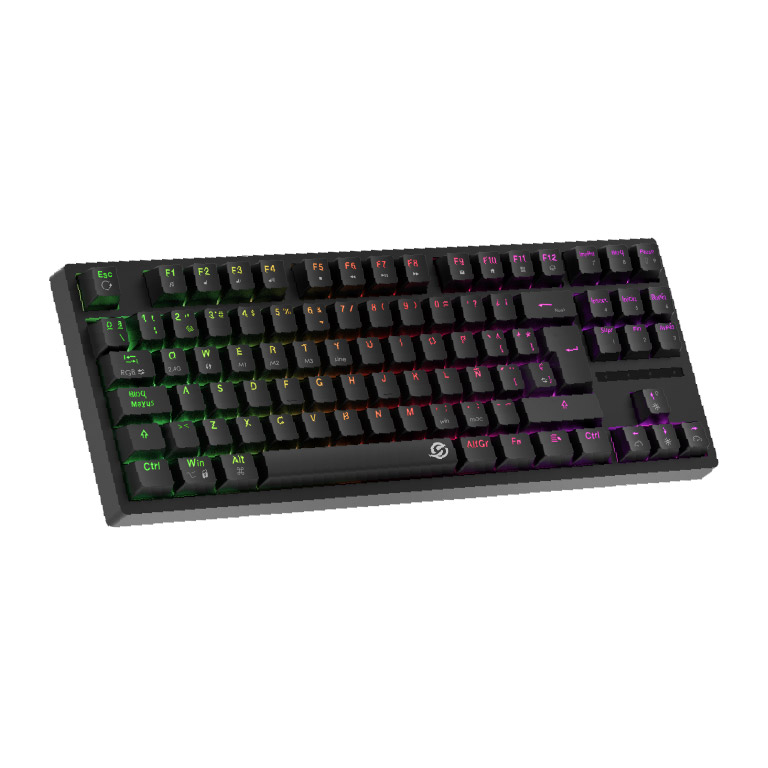 Teclado Mecanico Solarmax Gamer Tkl Switch Red Rgb Black