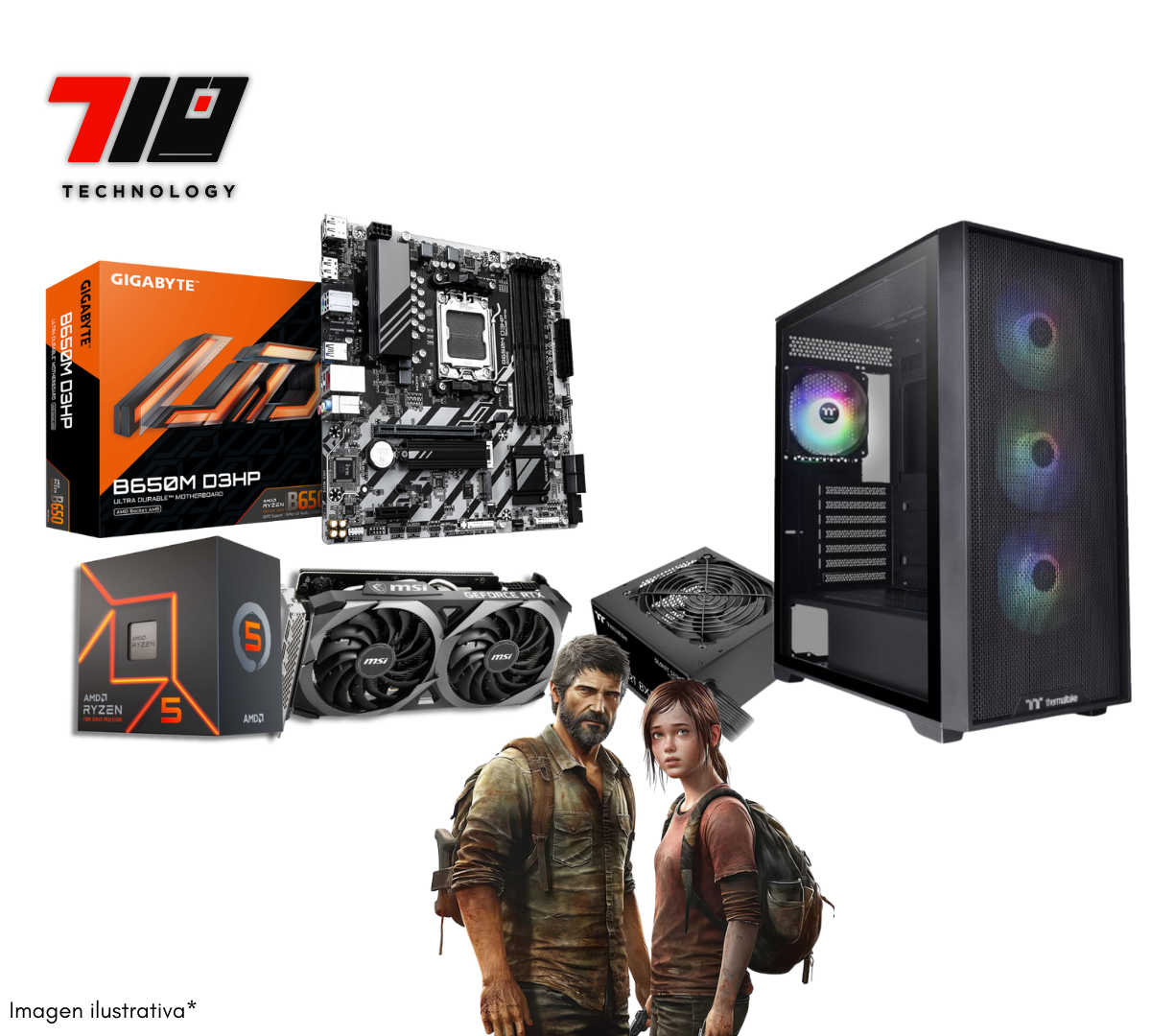 Pc Gamer Am5 Ryzen 5 7600 + Rtx 3070 8gb + 32gb Ram