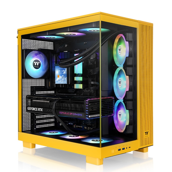 Gabinete Thermaltake View 380 Xl Mid-tower Tg X2 Fan Argb X1 Bumblebee