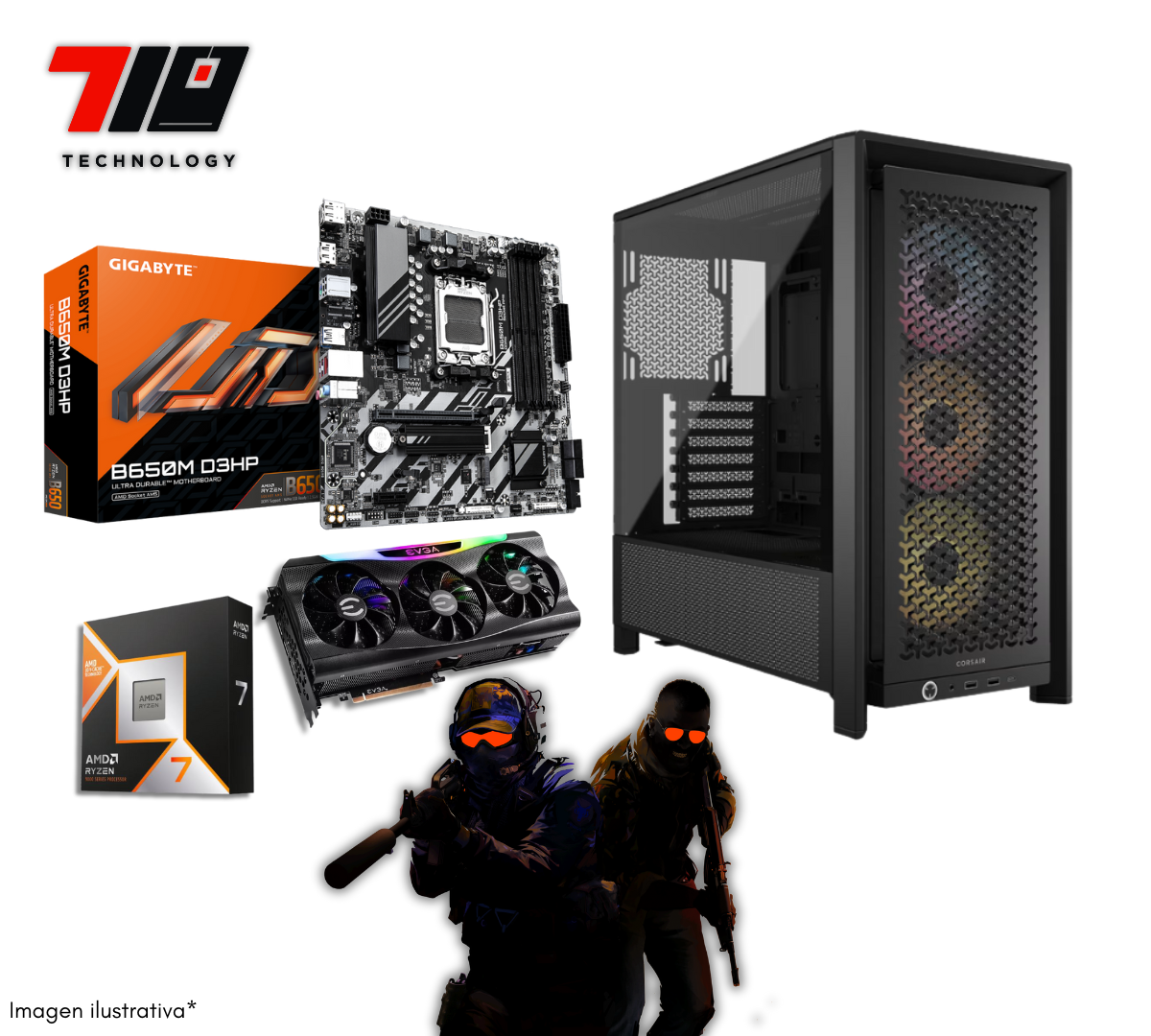 Pc Gamer Am5 Ryzen 7 7800x3d + Rtx 3090 24gb + 32gb Ram