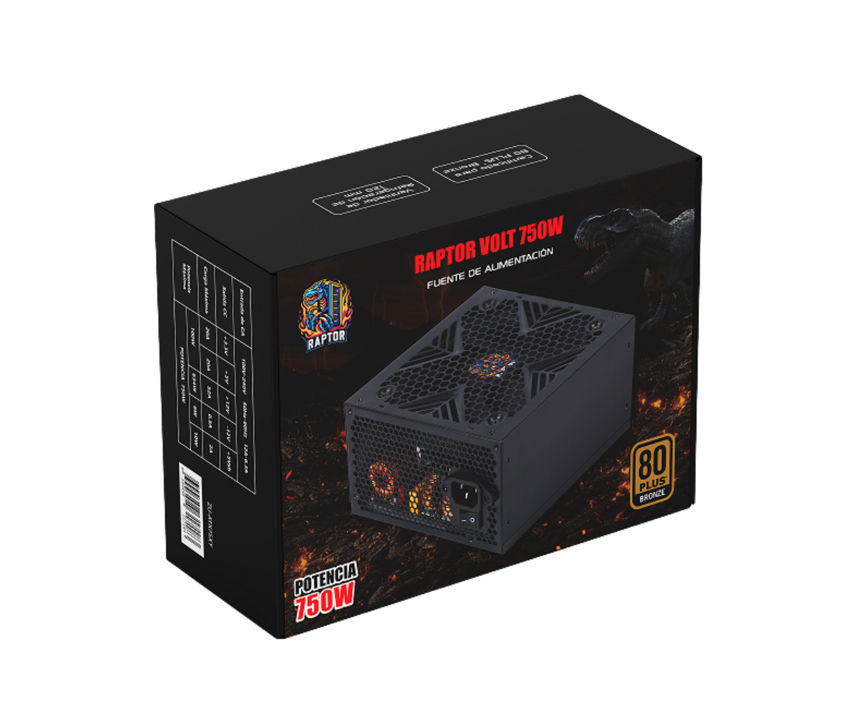Fuente Raptor Volt 750w 80 Plus Bronze