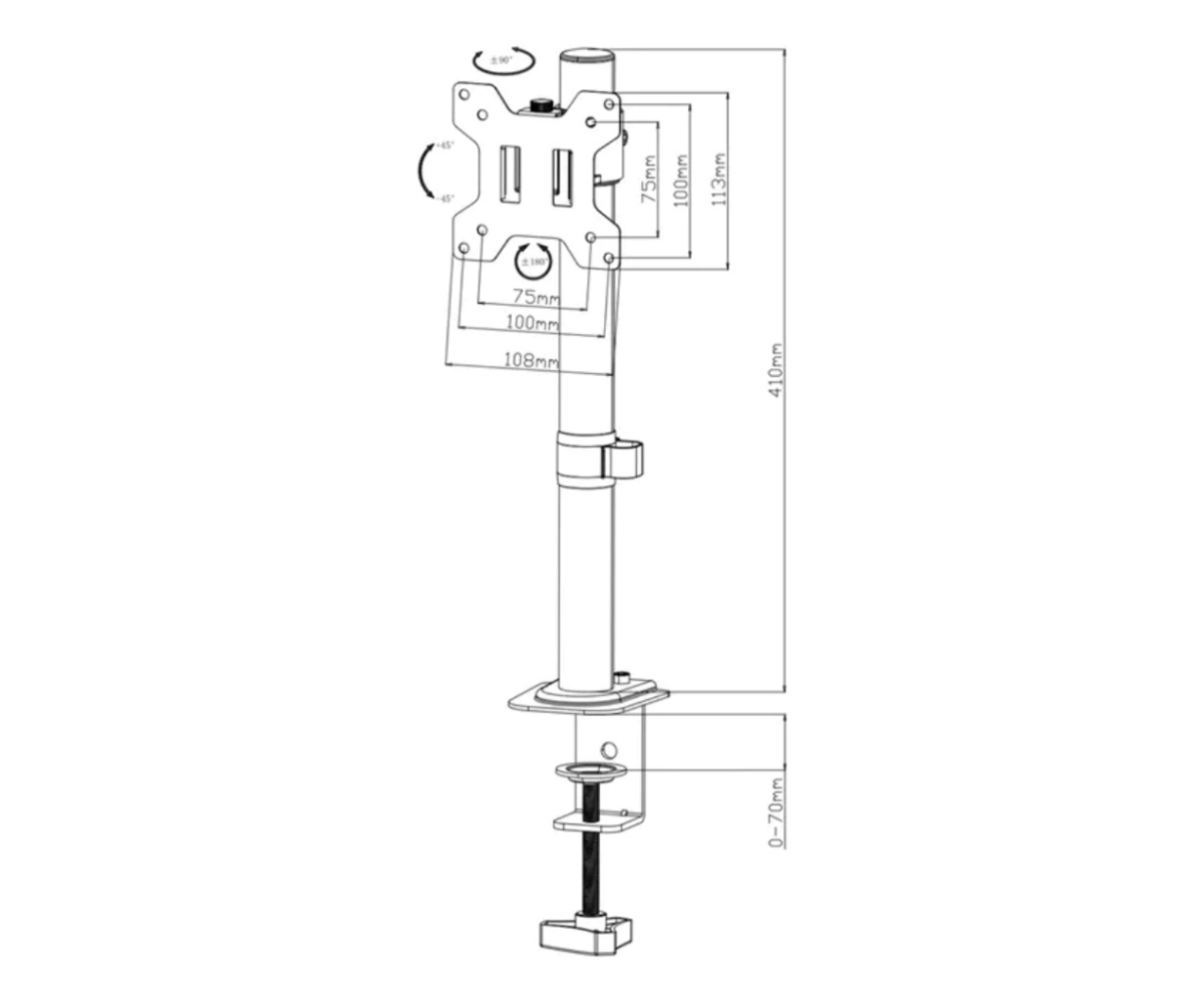 Soporte De Escritorio Naku Sm-c09 Para Monitor De 13” A 32”