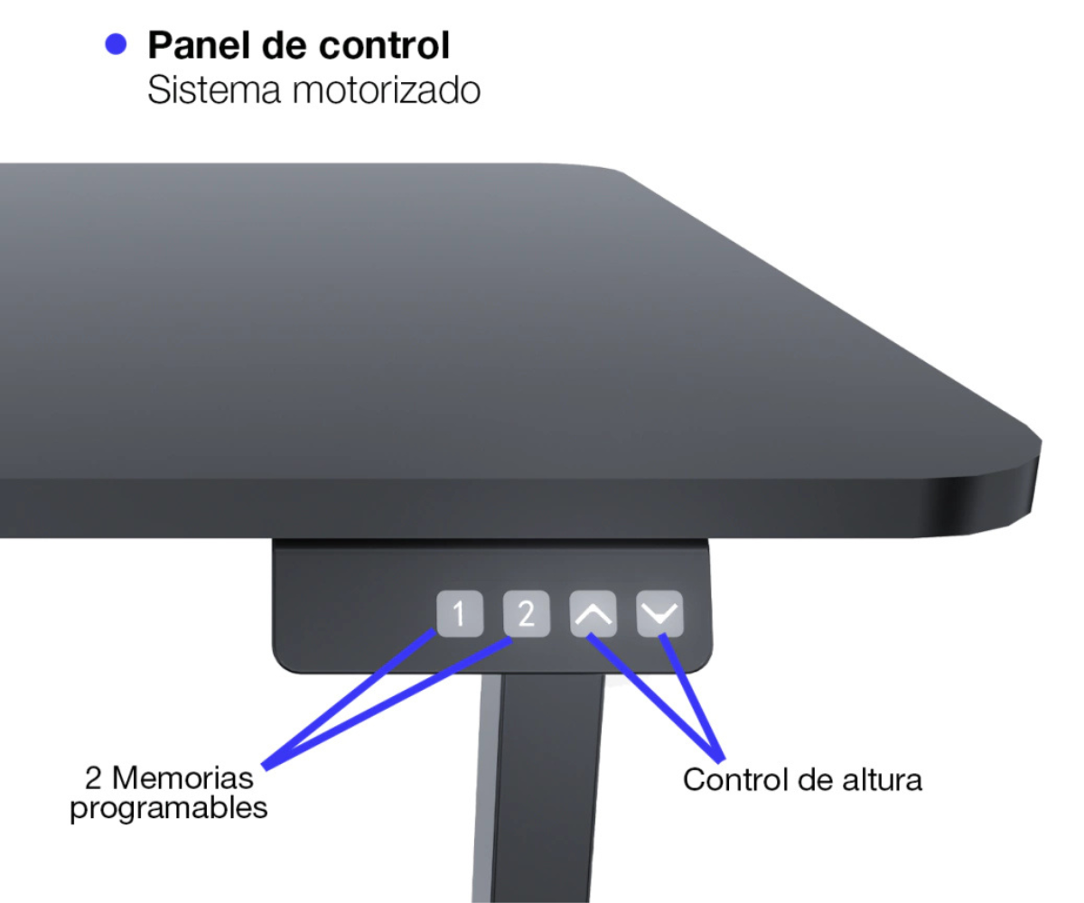 Escritorio Sit-stand Electrico - Regulable En Altura Con Panel Digital Madera