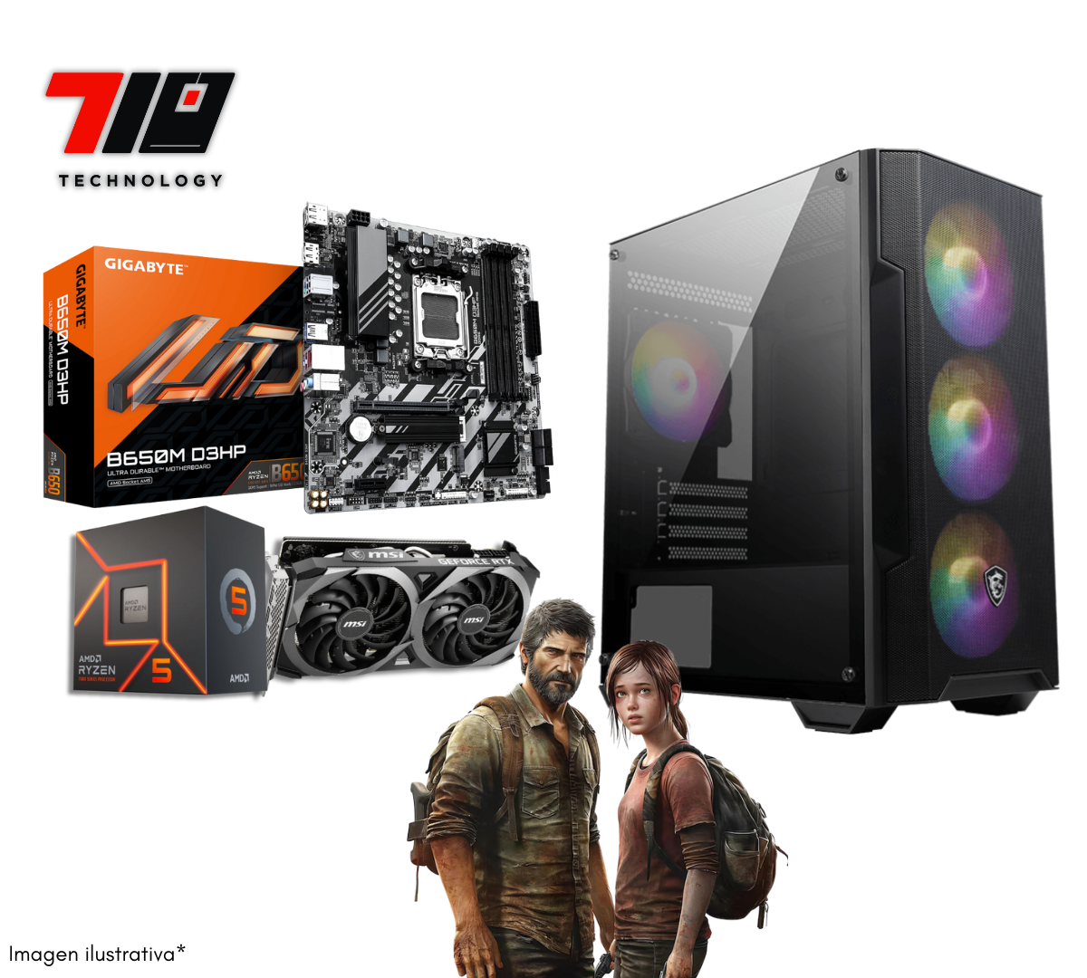 Pc Gamer Am5 Ryzen 5 7600 + Rtx 3070 8gb + 32gb Ram